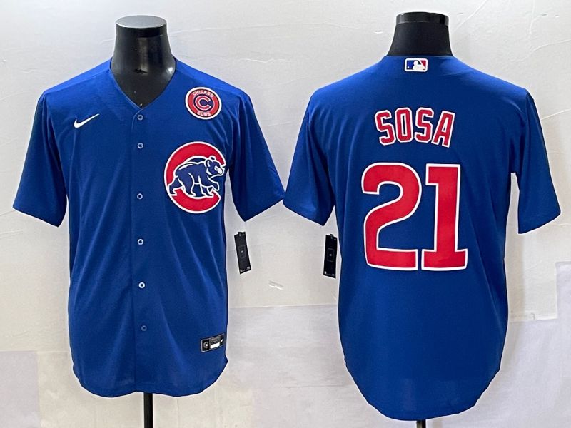 Men 2025 Chicago Cubs #21 Sosa Blue Game Nike MLB Jersey style 6->chicago cubs->MLB Jersey
